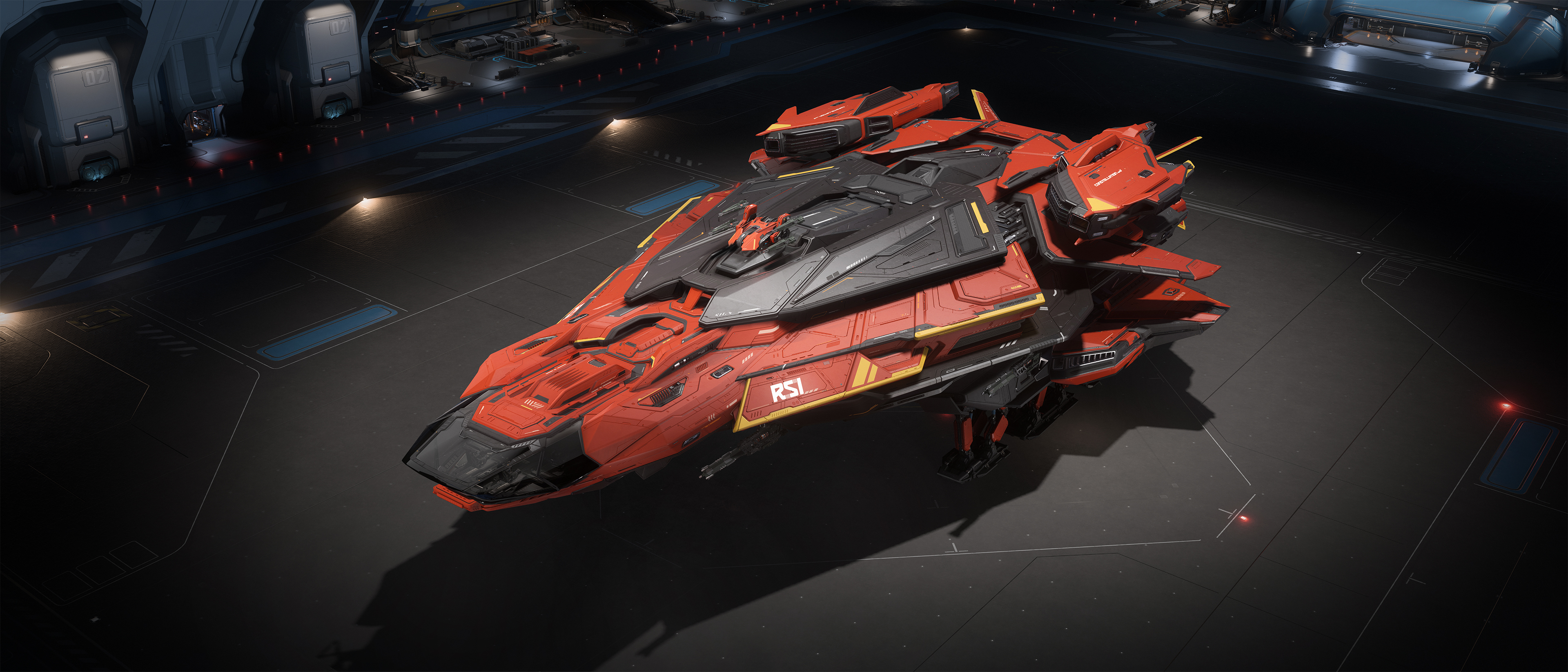 Constellation Mk V Centaurus in Heritage paint, viewed from above in a hangar