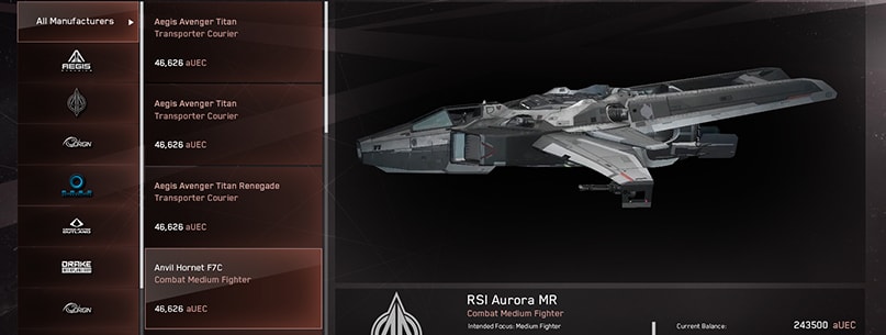 Picture of a ship from RSI